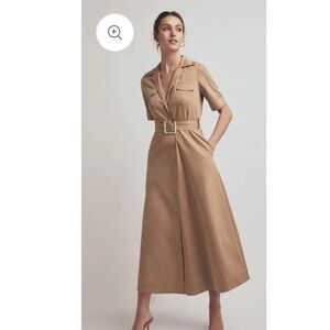 Favorite Daughter Tan Maxi Shirt Dress with Belt